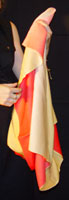ombre pashmina in red and yellow