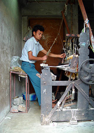 Rajendra weaving.